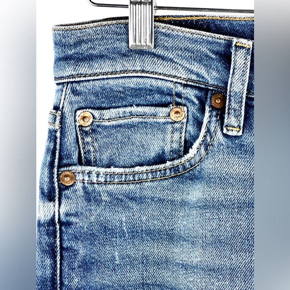 RE/DONE Dusty Destroy High-Rise Ankle Crop Jeans - Picture 5 of 13